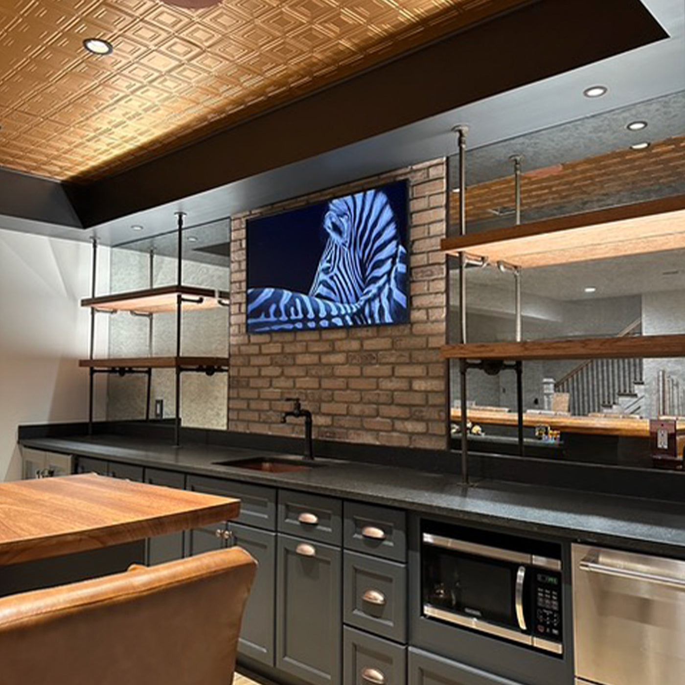 Counter to Ceiling Mounted