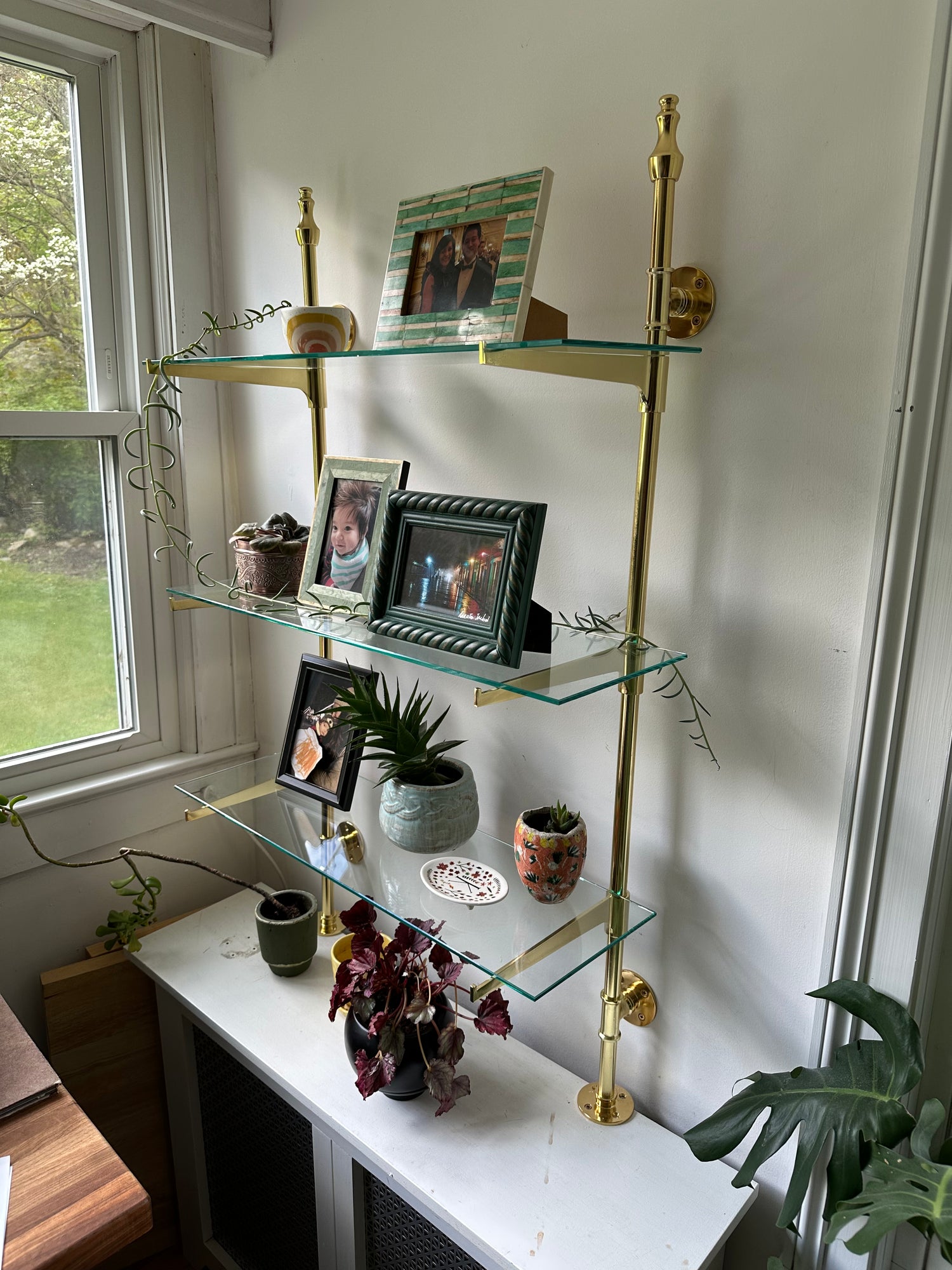 Counter to wall french bistro cantilever shelves | Soil & Oak