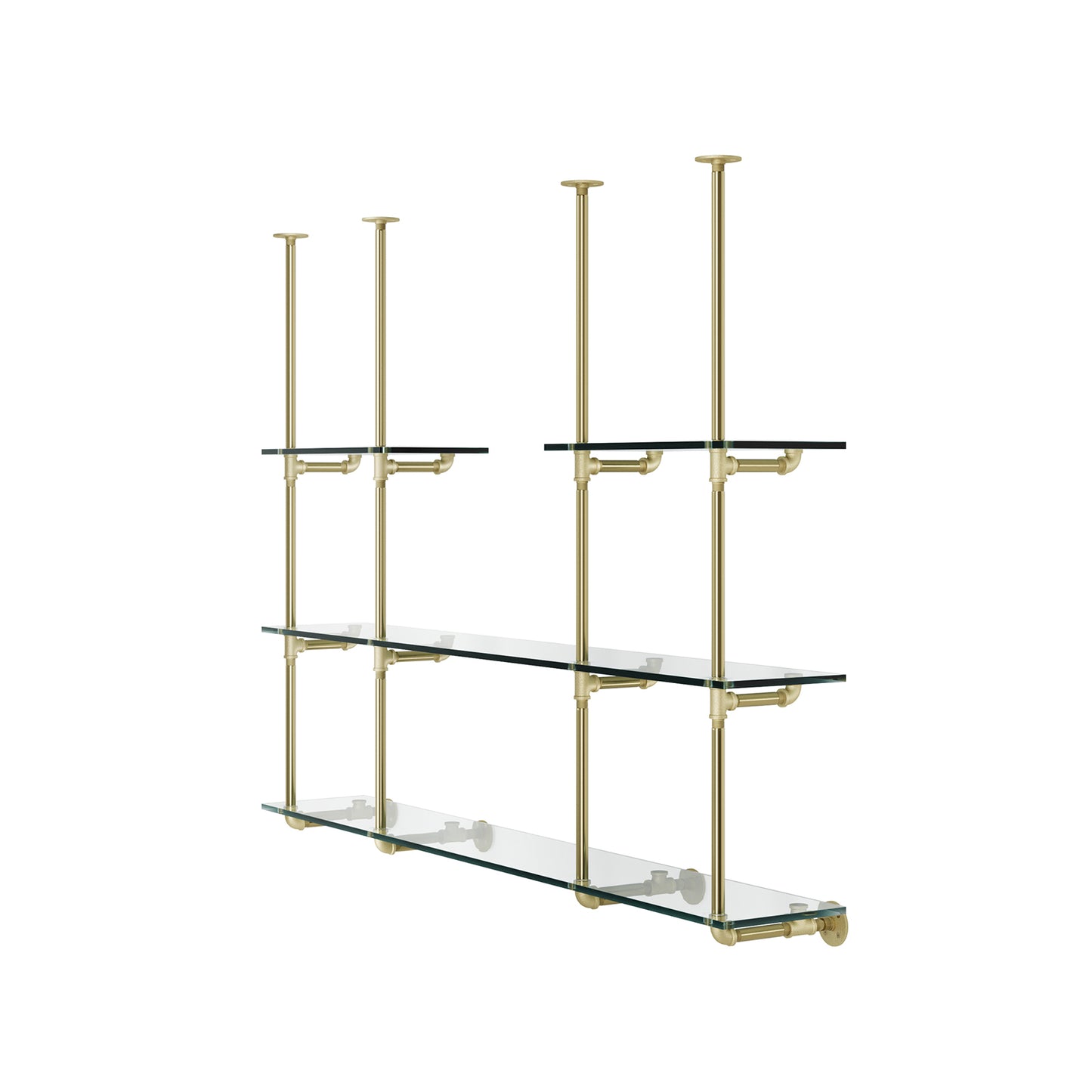 Custom Ceiling to wall Shelves