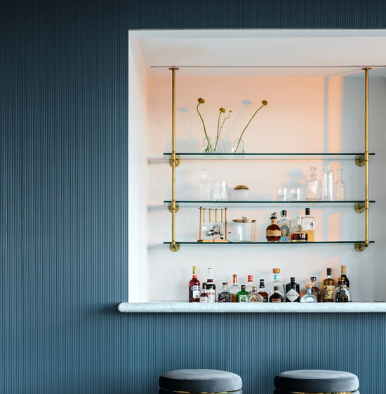 Glass bar shelves | Soil & Oak