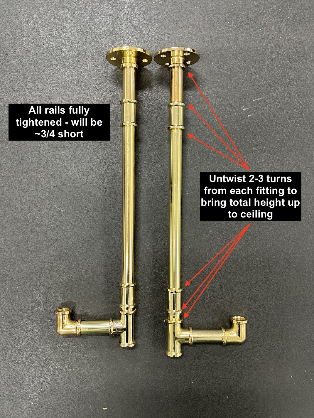 Example of how to twist and tighten rails | Soil & Oak