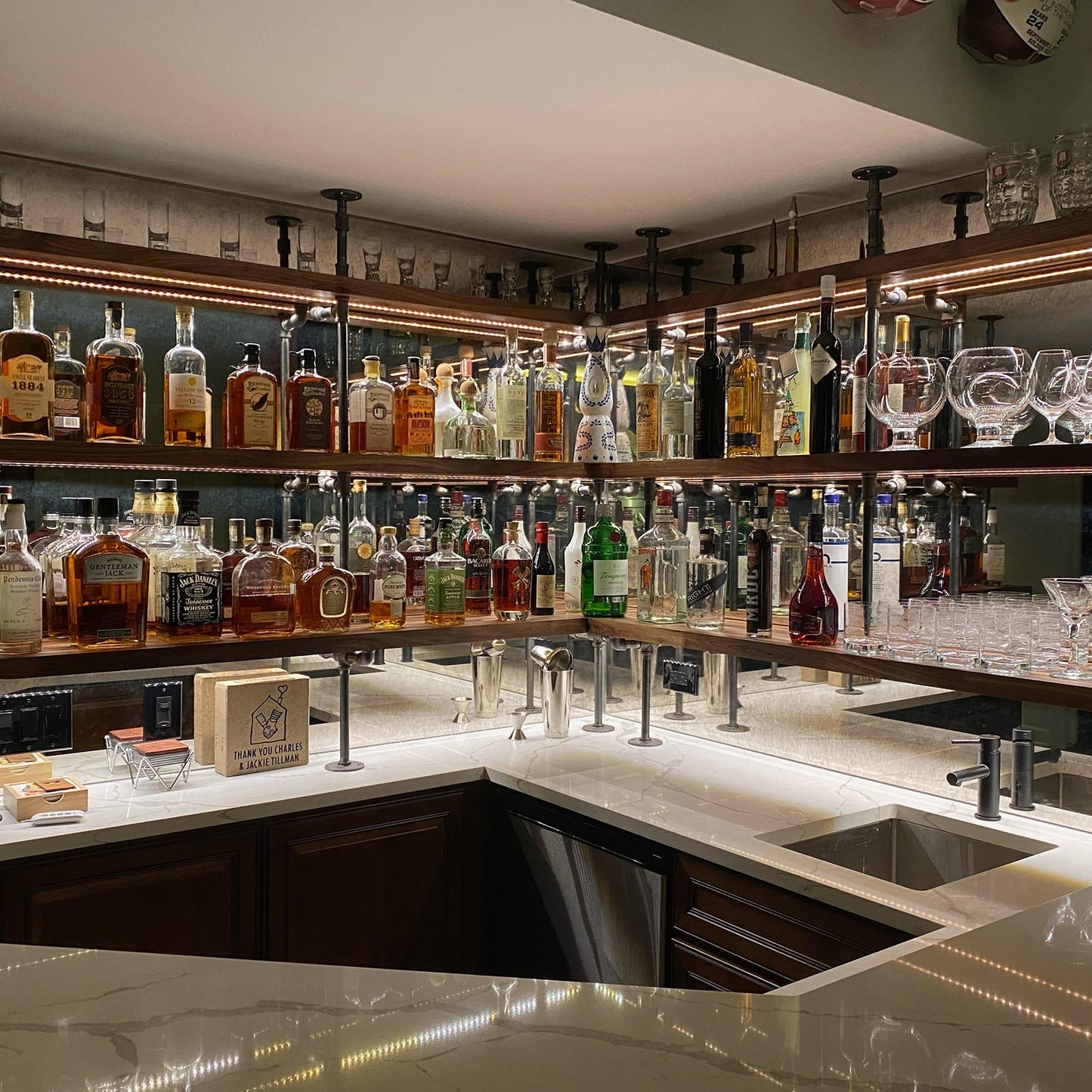 kitchen and bar counter to ceiling unit | Soil & Oak