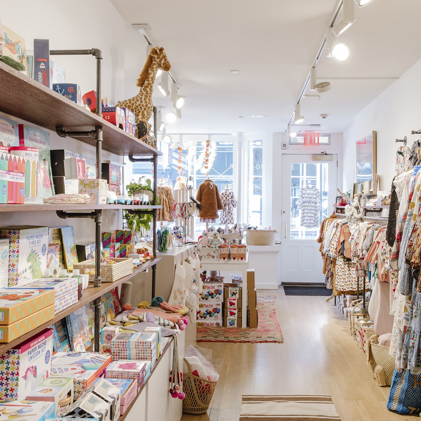 custom in-store shelving and children clothing racks | Soil & Oak