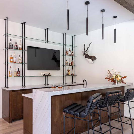 Double Rail Counter to Ceiling