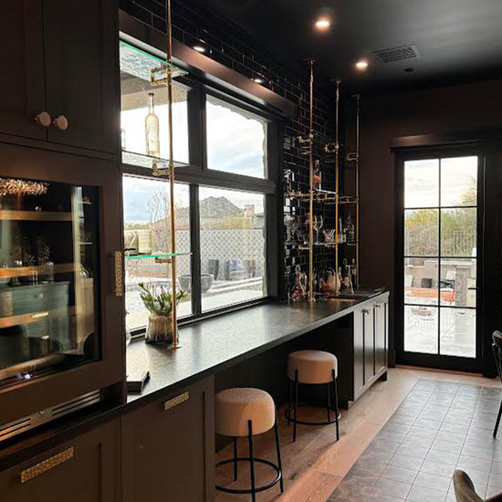 Counter To Ceiling Kitchen Racks Counter to Ceiling Mounted - Modern Loft Style Shelves | Soil & Oak