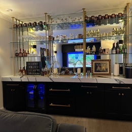 Double Rail Counter to Ceiling - Loft Style Shelves | Soil & Oak