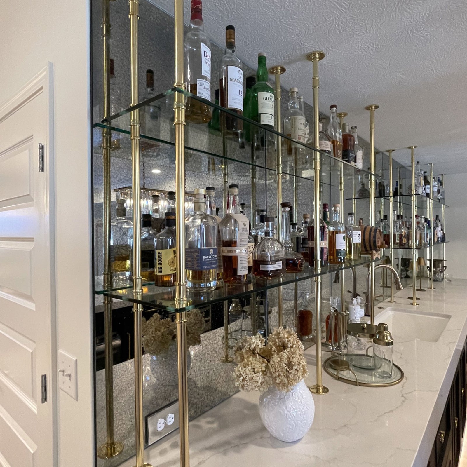 Double Rail Counter to Ceiling Mounted - Modern Loft Style Shelves ...