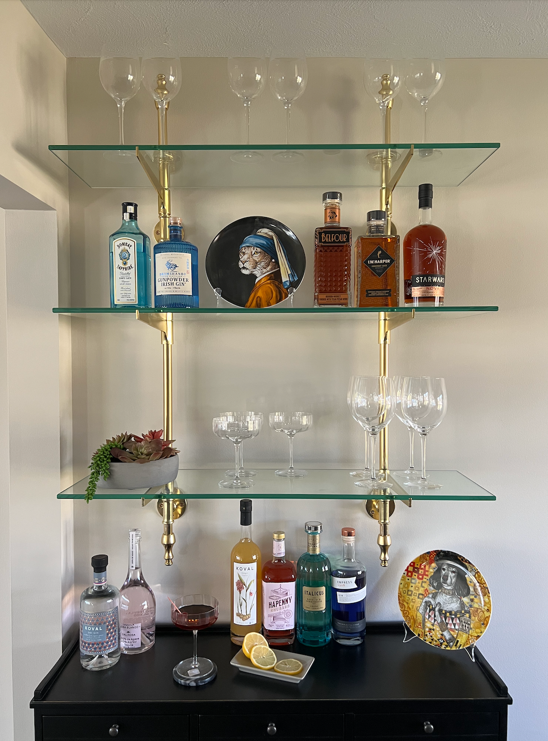 Wall mounted cantilever shelves | Soil & Oak