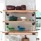 Floating wall mounted wood shelves in kitchen | Soil & Oak 